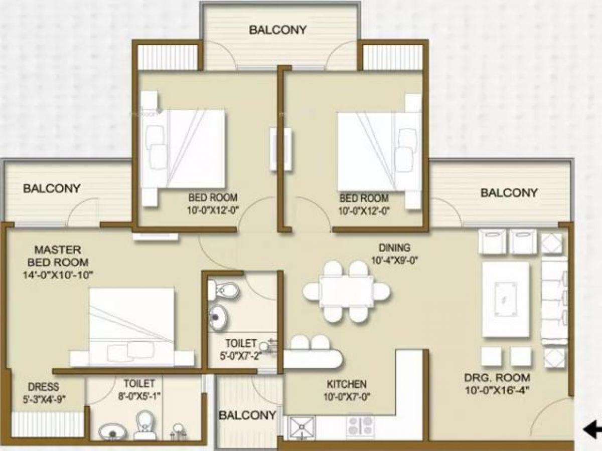 Casa de 3 dormitorios en Noida, India No. 67266