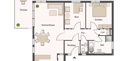 Квартира с 2 спальнями в Биберах, Германия № 268727 6