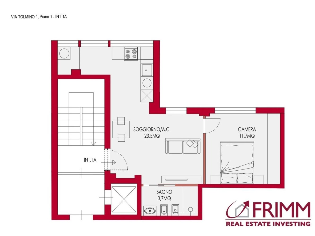 Apartamento T2 em Rome, Italy N.º 341105