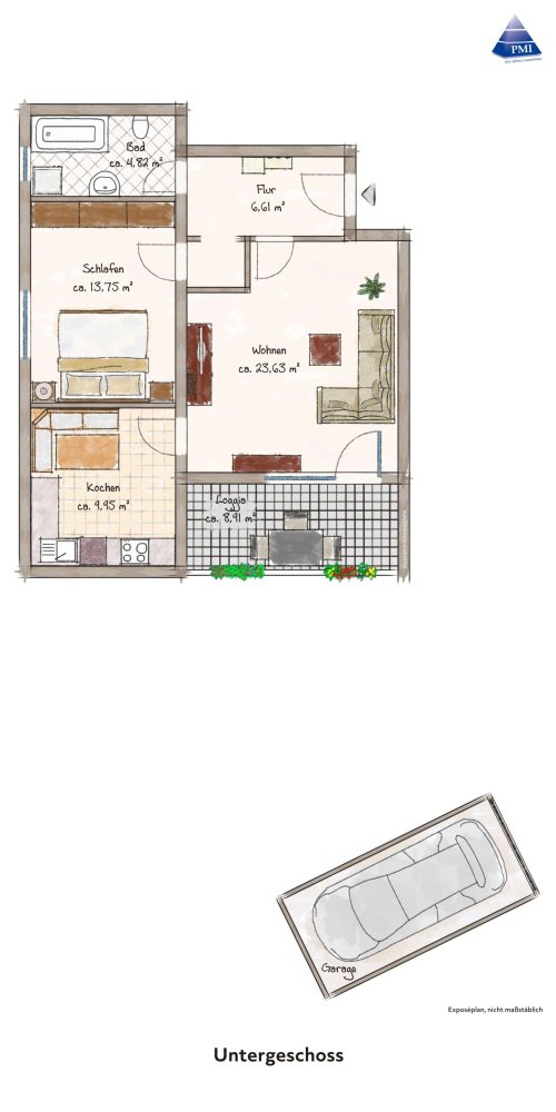 Apartamento de 1 dormitorio en Main-Spessart, Germany No. 274743