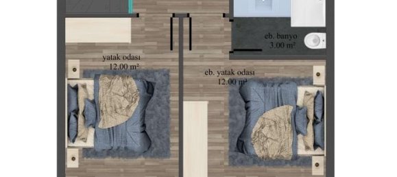 2 rooms Apartment in Demirtas, Turkey No. 29999 2