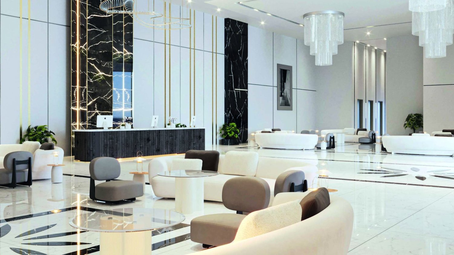 Квартира с 2 спальнями в ELITZ 3, Джумейра Вилладж Серкл, ОАЭ № 61186