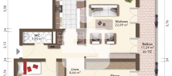 3 rooms Apartment in Miesbach, Germany No. 233941 3