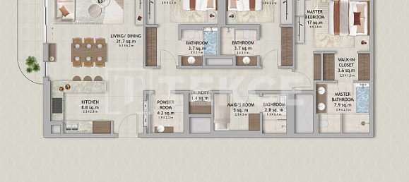 3 dormitorios dúplex en venta en Dubai, UAE № 194671 19