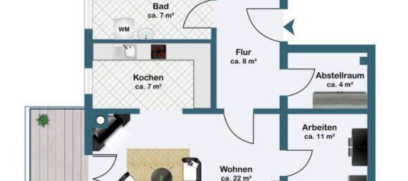 1 chambre Appartement à Cottbus, Germany No. 294222 14