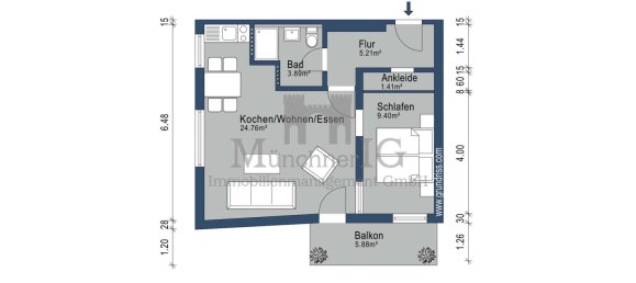 1 chambre Appartement à Munich, Germany No. 195077 15