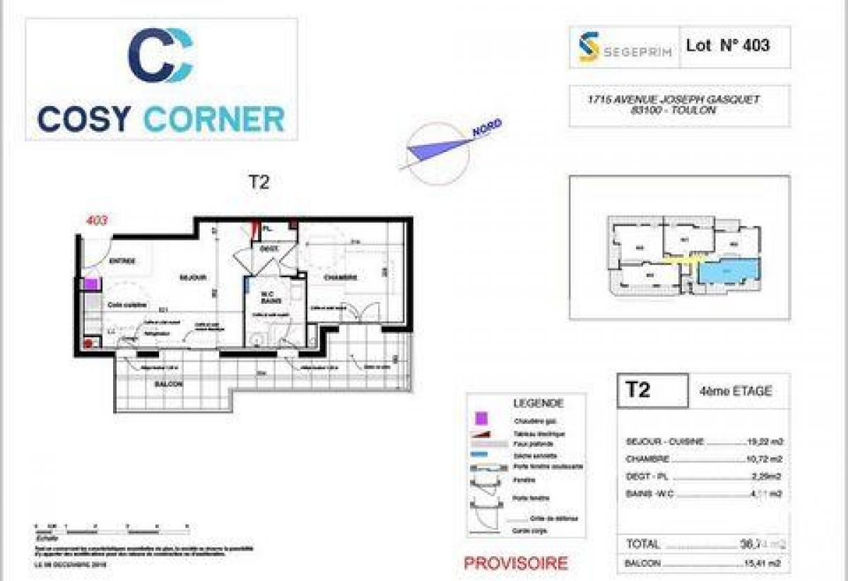 Studio-Eigentumswohnung in Toulon, France, Nr. 5106