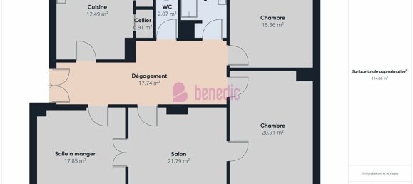 2 Schlafzimmer Wohnung in Metz, France, Nr. 52853 5