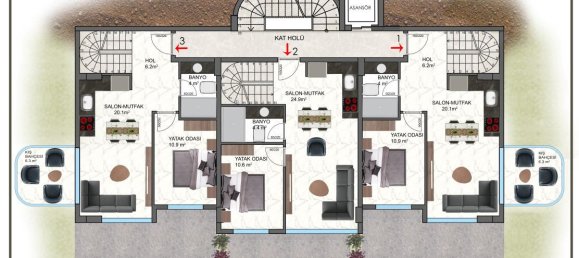 3 rooms Apartment in Alanya, Turkey No. 9649 29