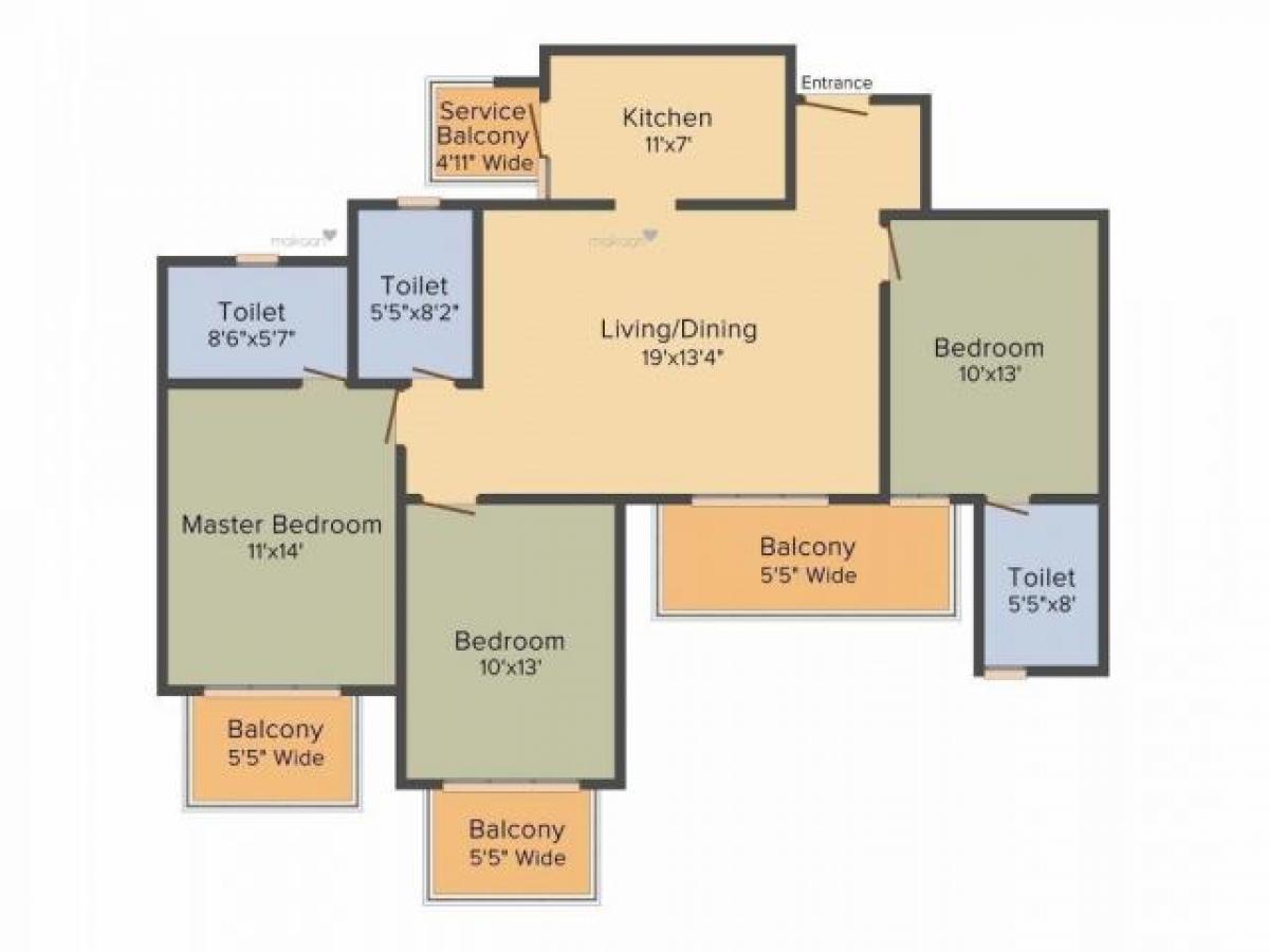 3 bedrooms House in Gurgaon, India No. 1466