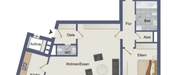 2 غرف نوم شقة في County of Bentheim, Germany رقم 282710 12