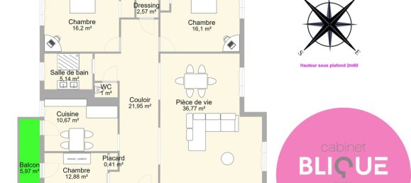 3 غرف نوم شقة في Nancy, France رقم 51337 7