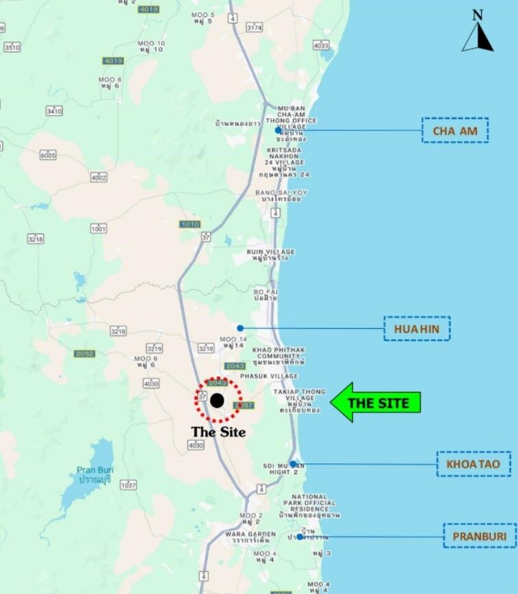 Terreno em Hua Hin, Thailand 19200 m² N.º 69827