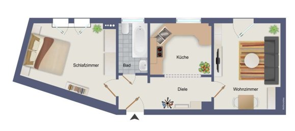 Квартира с 2 комнатами в Баден-Баден, Германия № 264312 18