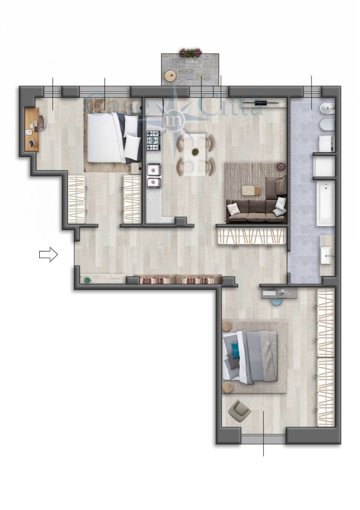 2 chambres Appartement à Milan, Italy No. 244275