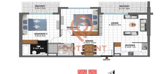 2 غرف نوم شقة في Arjan, UAE رقم 24449 20