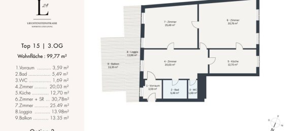 2-Zimmer Penthouse in Alsergrund, Austria, Nr. 182803 13