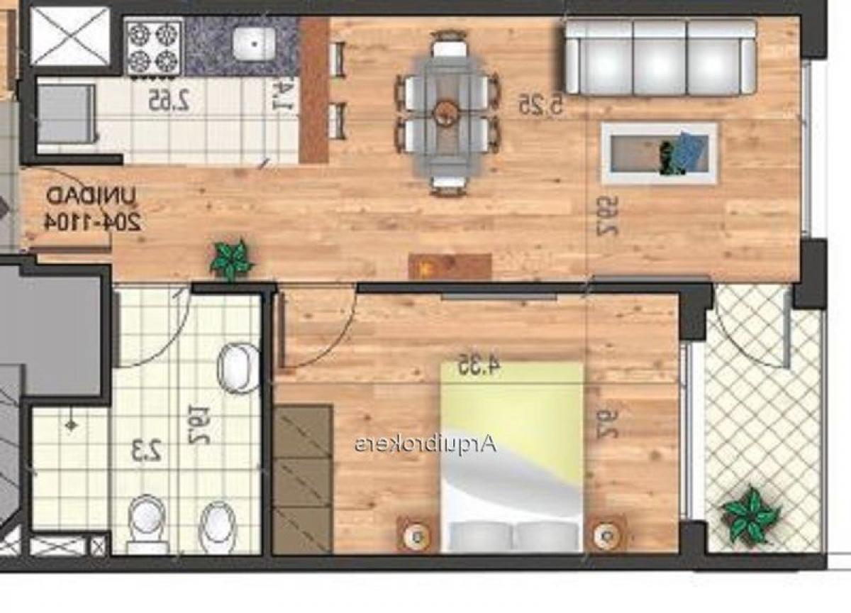 استوديو في Montevideo, Uruguay رقم 740