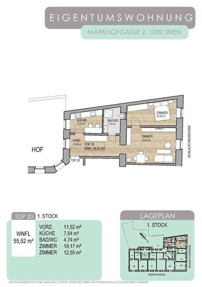 Apartamento de 2 divisões em Vienna, Austria N.º 196875