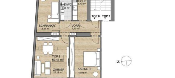 3-salle Appartement à Wahring, Austria No. 145719 7