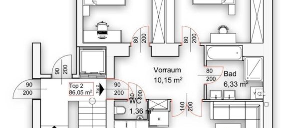 3-salle Appartement à Dobling, Austria No. 183850 22