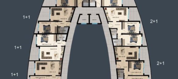 Apartamento 1+1 em Avsallar, Turkey N.º 30465 14