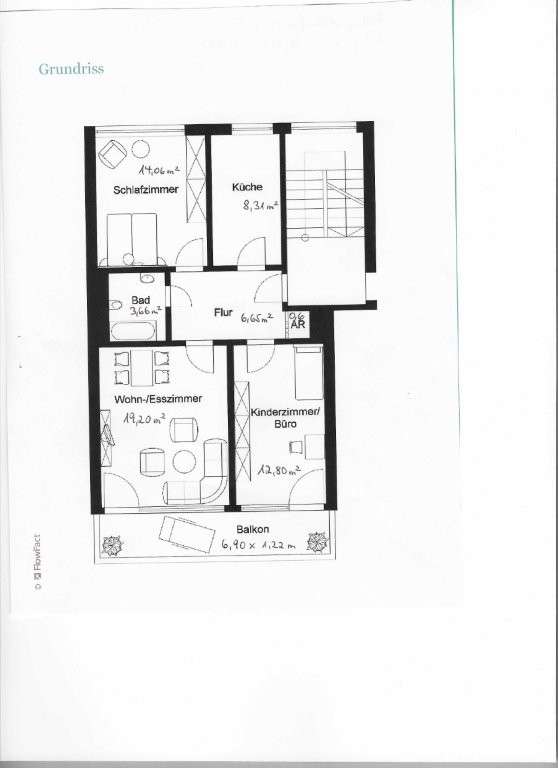 2 غرف نوم شقة في Worms, Germany رقم 58427