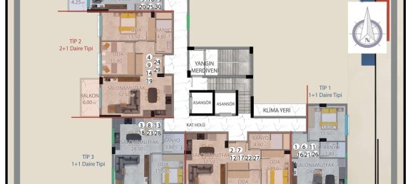 1000 bedrooms Apartment in Demirtas, Turkey No. 31359 14