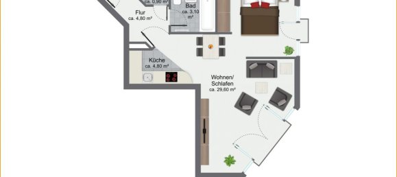 1 Schlafzimmer Wohnung in Dresden, Germany, Nr. 87346 3