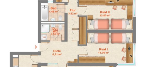3 Schlafzimmer Wohnung in Stuttgart, Germany, Nr. 29722 12