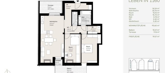 3 rooms Apartment in Ottakring, Austria No. 260385 9