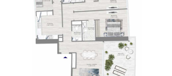 Apartamento de 1 dormitorio en Maritime City, UAE No. 121560 8