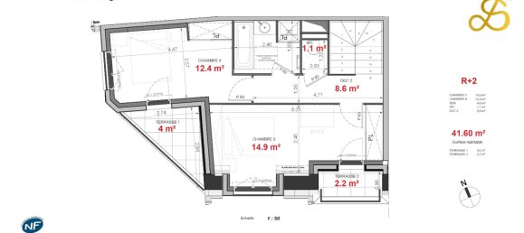 Квартира с 4 спальнями в Париж, Франция № 112699 8