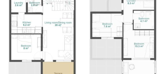 3 غرف نوم منزل ذو طابقين في Alicante, Spain رقم 188080 16