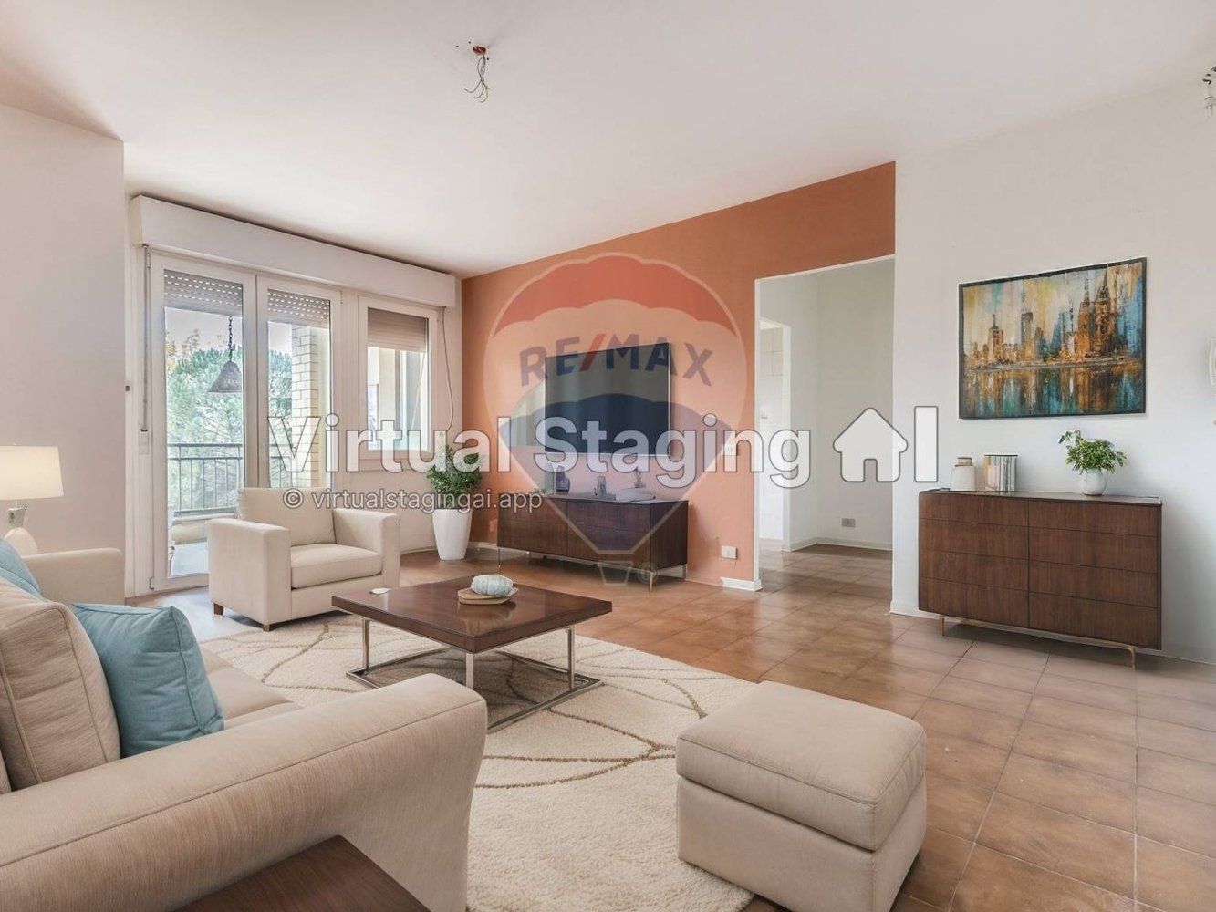 Квартира с 3 спальнями в Рим, Италия № 58240