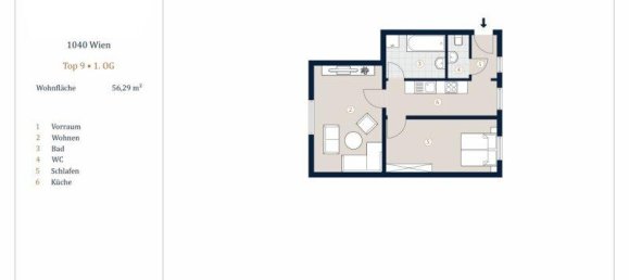 Apartamento de 2 divisões em Wieden, Austria N.º 214751 10
