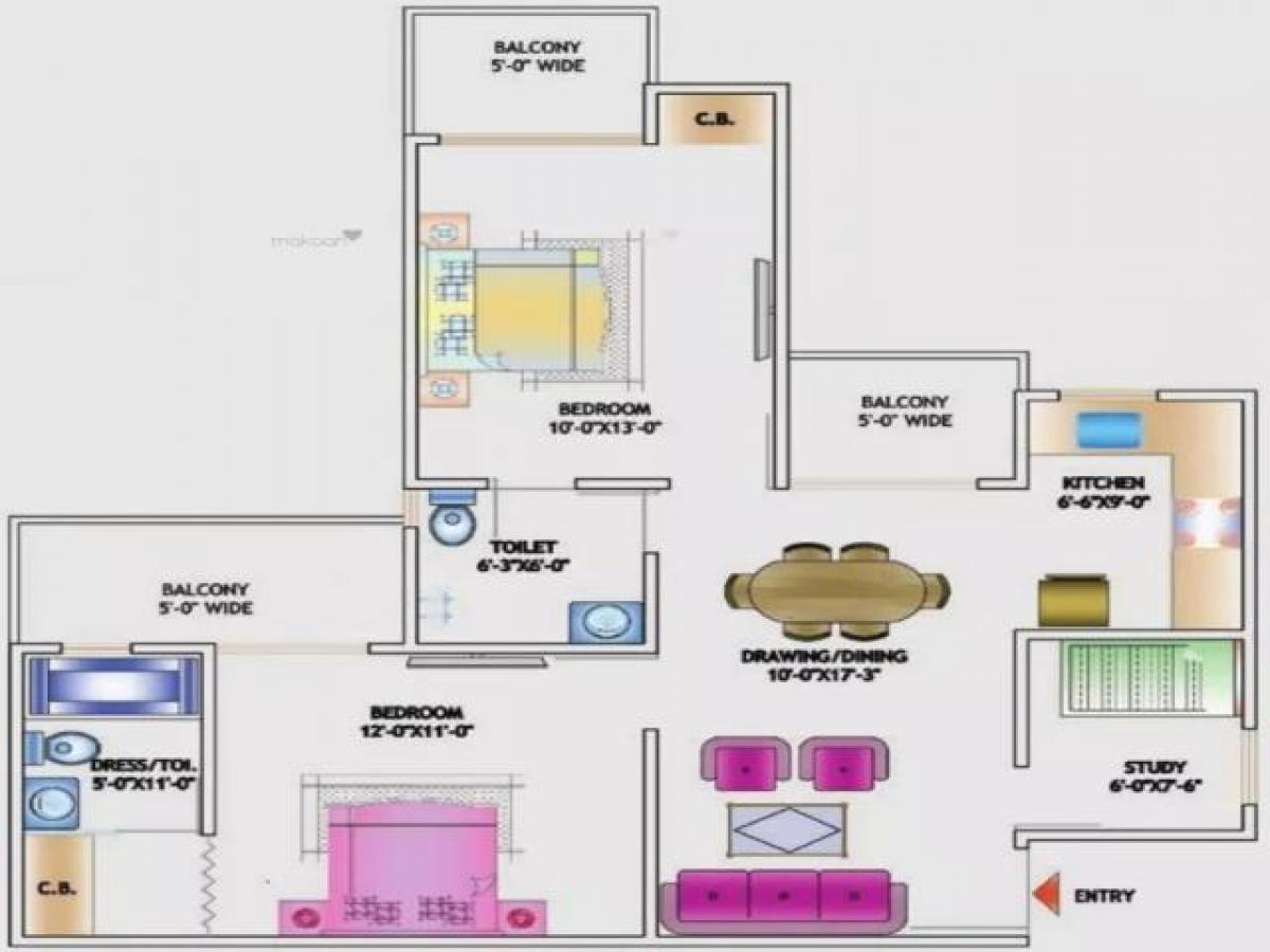 2 Schlafzimmer Haus in Noida, India, Nr. 67545
