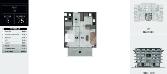 Wohnung 1+1 in Alanya, Turkey, Nr. 14444 19