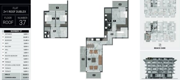 Wohnung 1+1 in Alanya, Turkey, Nr. 14444 29