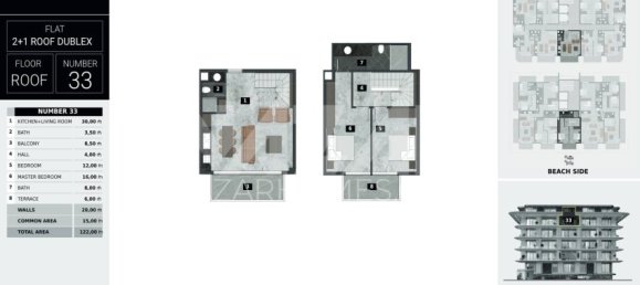 Wohnung 1+1 in Alanya, Turkey, Nr. 14444 27