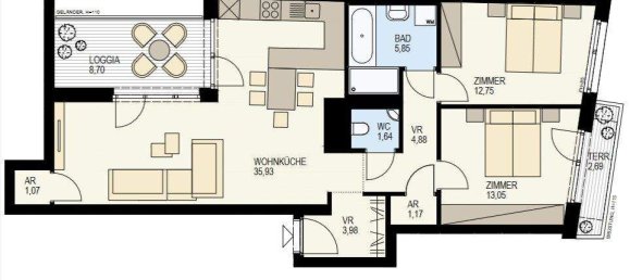 3غرفة شقة في Brigittenau, Austria رقم 142606 13