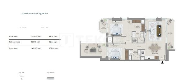 Квартира с 3 спальнями в Mina Rashid, Дубай, ОАЭ № 102511 10