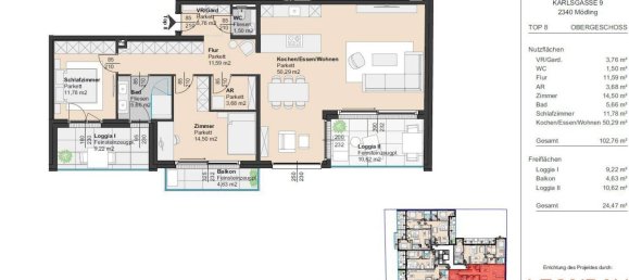 3 rooms Apartment in Modling, Austria No. 124964 8