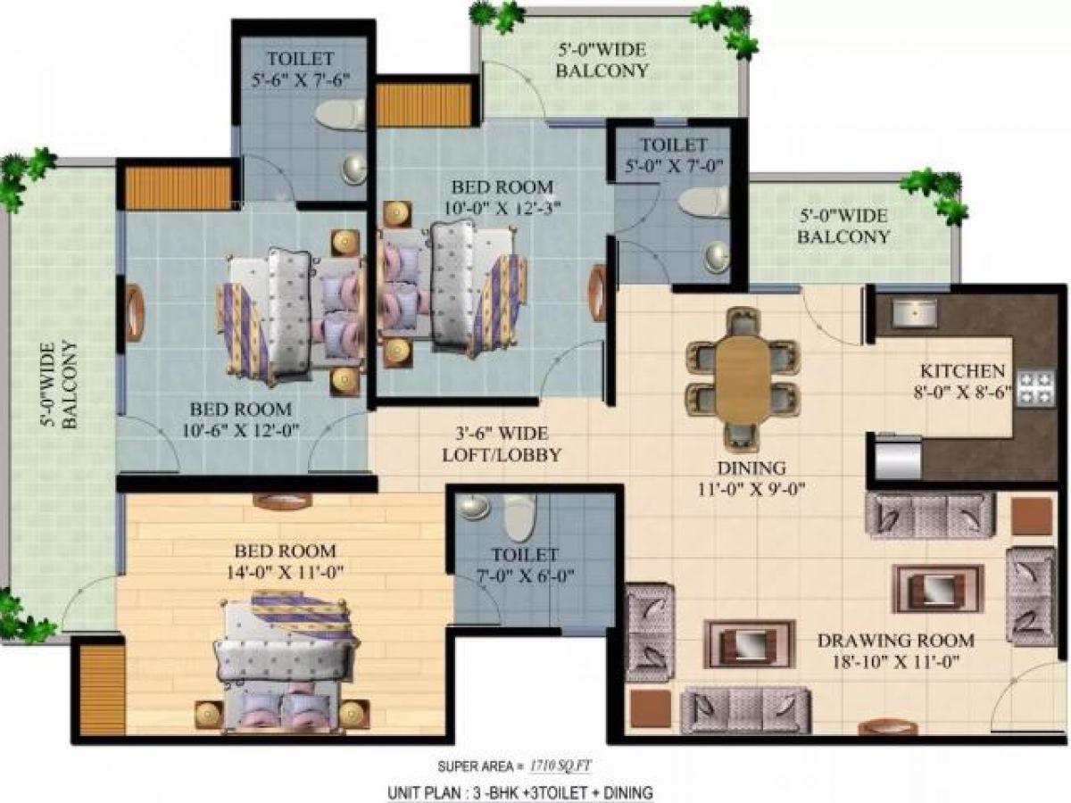 3 bedrooms House in Noida, India No. 67224