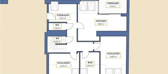 Дуплекс с 3 комнатами в Веринг, Австрия № 201549 13