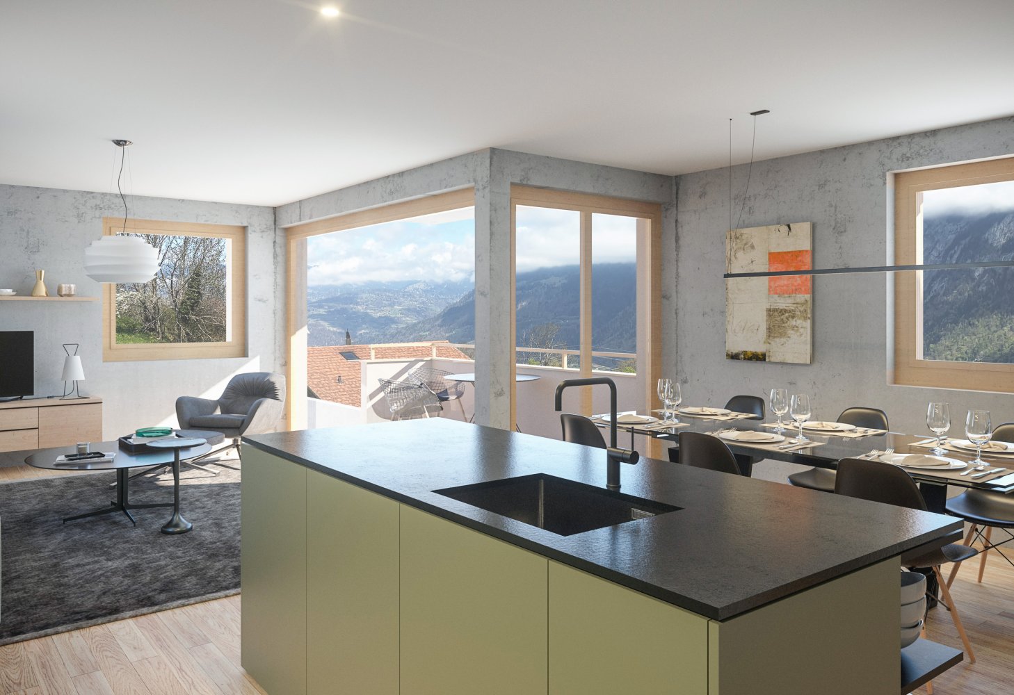 Apartamento de 3 dormitorios en Verossaz, Switzerland No. 170