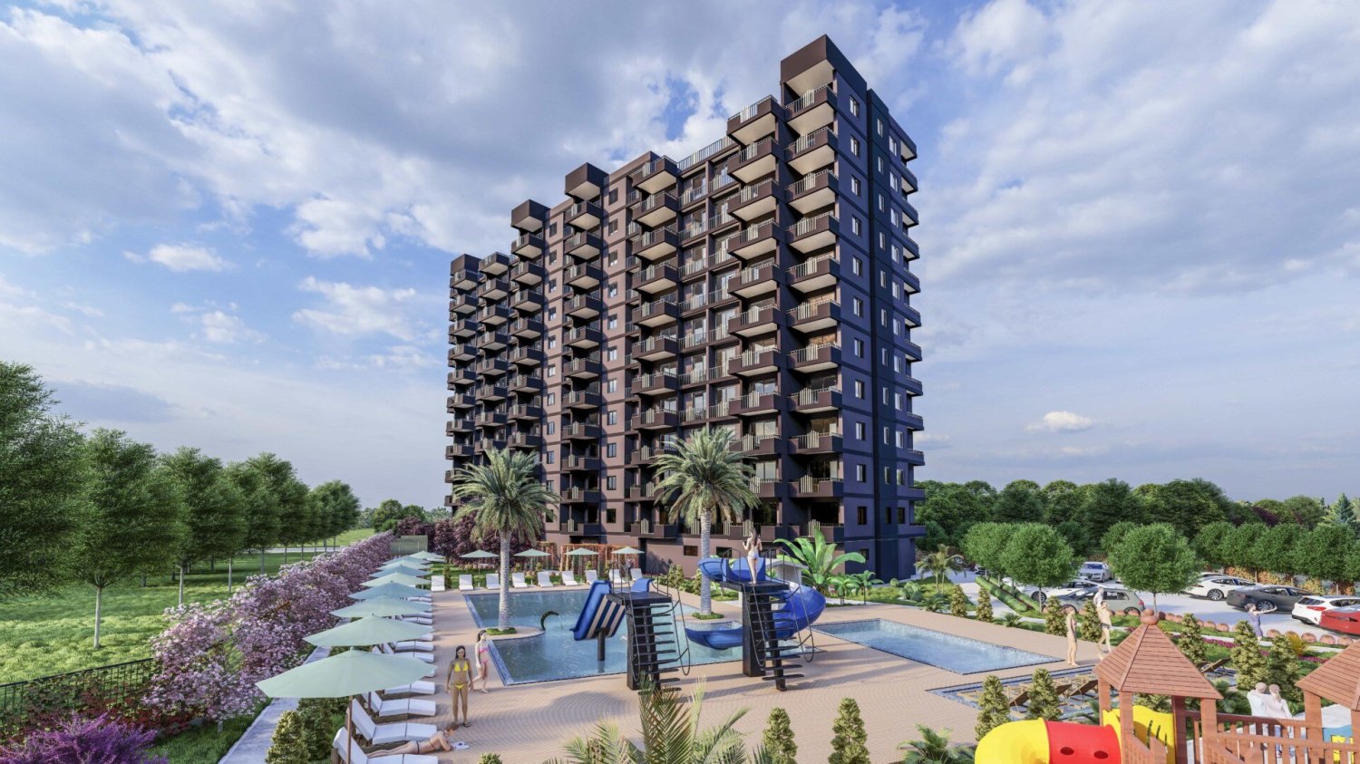 Apartamento 1+1 em Mersin, Turkey N.º 31790