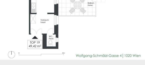 2-salle Appartement à Leopoldstadt, Austria No. 239544 16