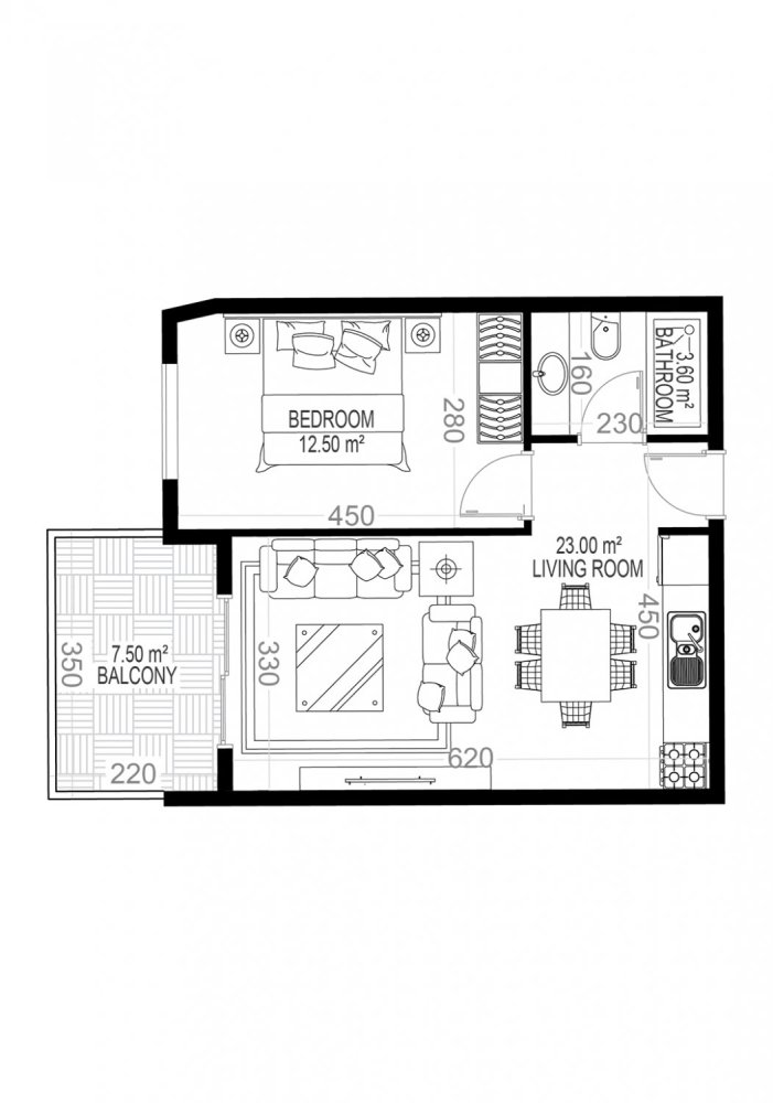 Apartamento de 1+1 en Yekta Sungate Residence, Gazipasa, Turkey No. 35425 1