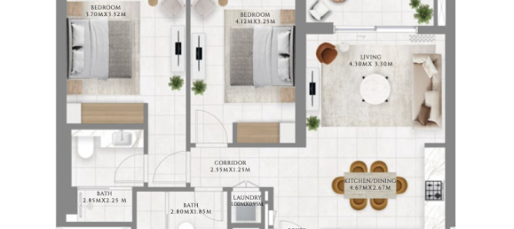 1 Schlafzimmer Wohnung in Dubai Hills Estate, UAE, Nr. 121594 6